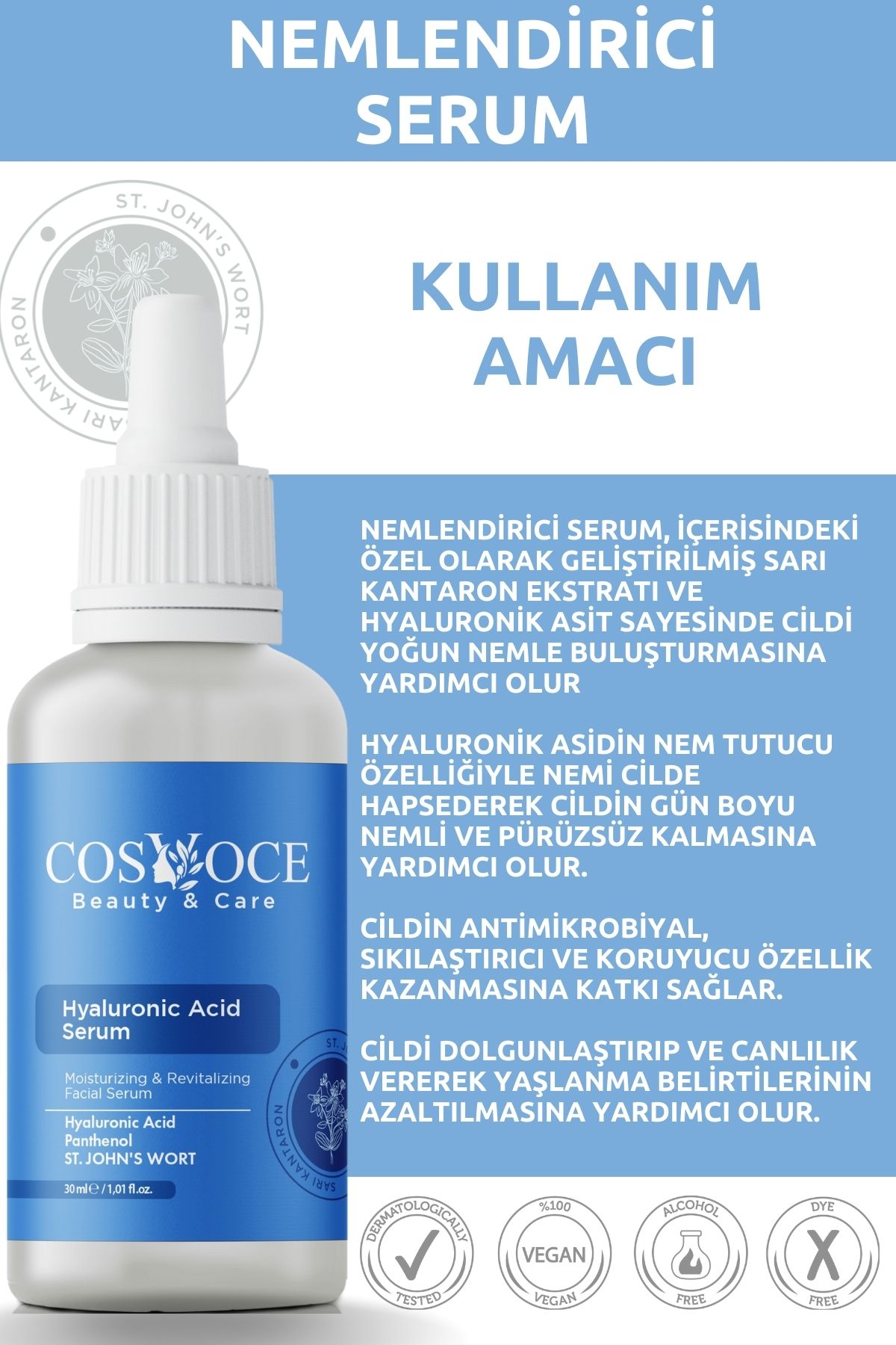 Kuruluk Karşıtı Serum Seti Hyaluronic Acid, Vitamin C 30 ml + 30 ml